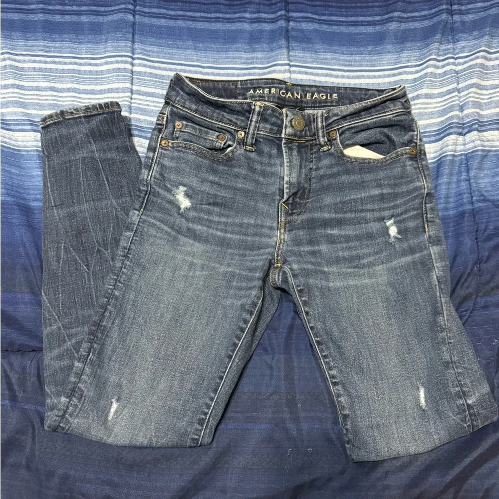American Eagle Outfitters (AEO) Blue Next Level Airflex Jeans (28x30)